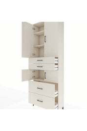 Arges Dolap 4 Raflı 4 Çekmeceli 4 Kapaklı 88x30x243 - S33M137V1A