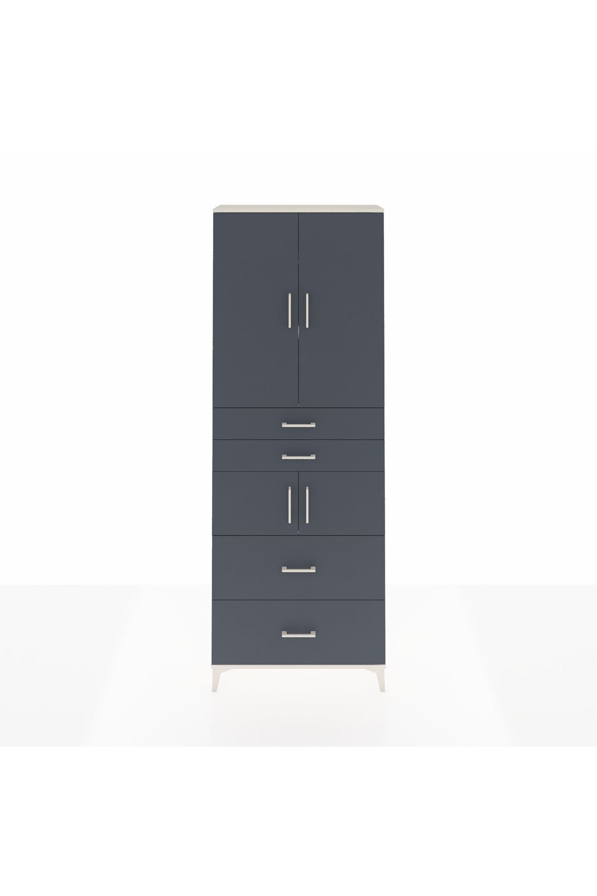 Arges Dolap 4 Raflı 4 Çekmeceli 4 Kapaklı 88x30x243 - S33M137V2A