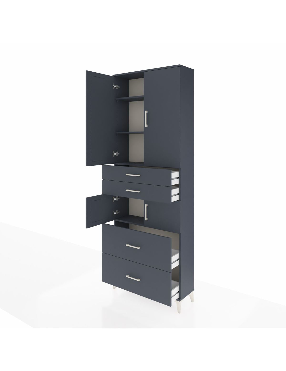 Arges Dolap 4 Raflı 4 Çekmeceli 4 Kapaklı 88x30x243 - S33M137V5A