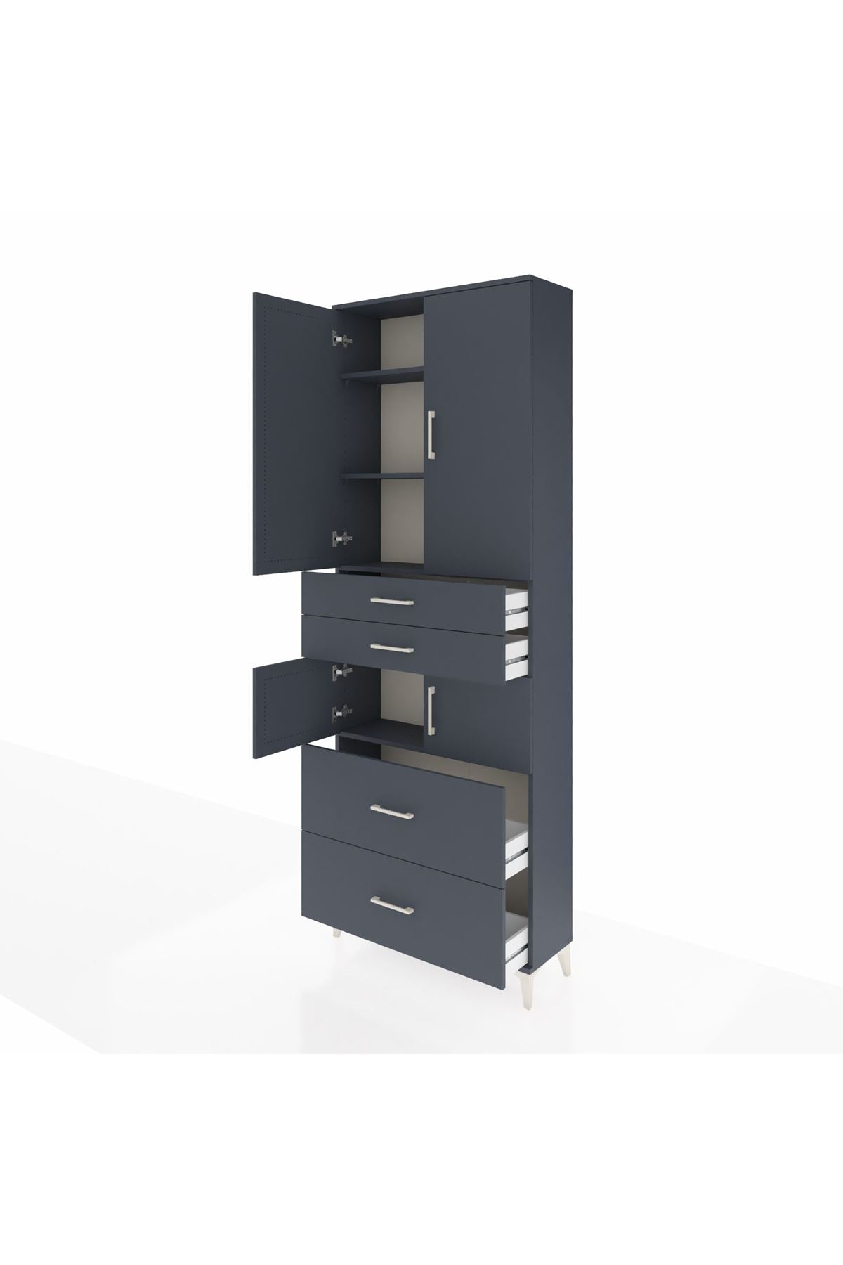 Arges Dolap 4 Raflı 4 Çekmeceli 4 Kapaklı 88x30x243 - S33M137V5A