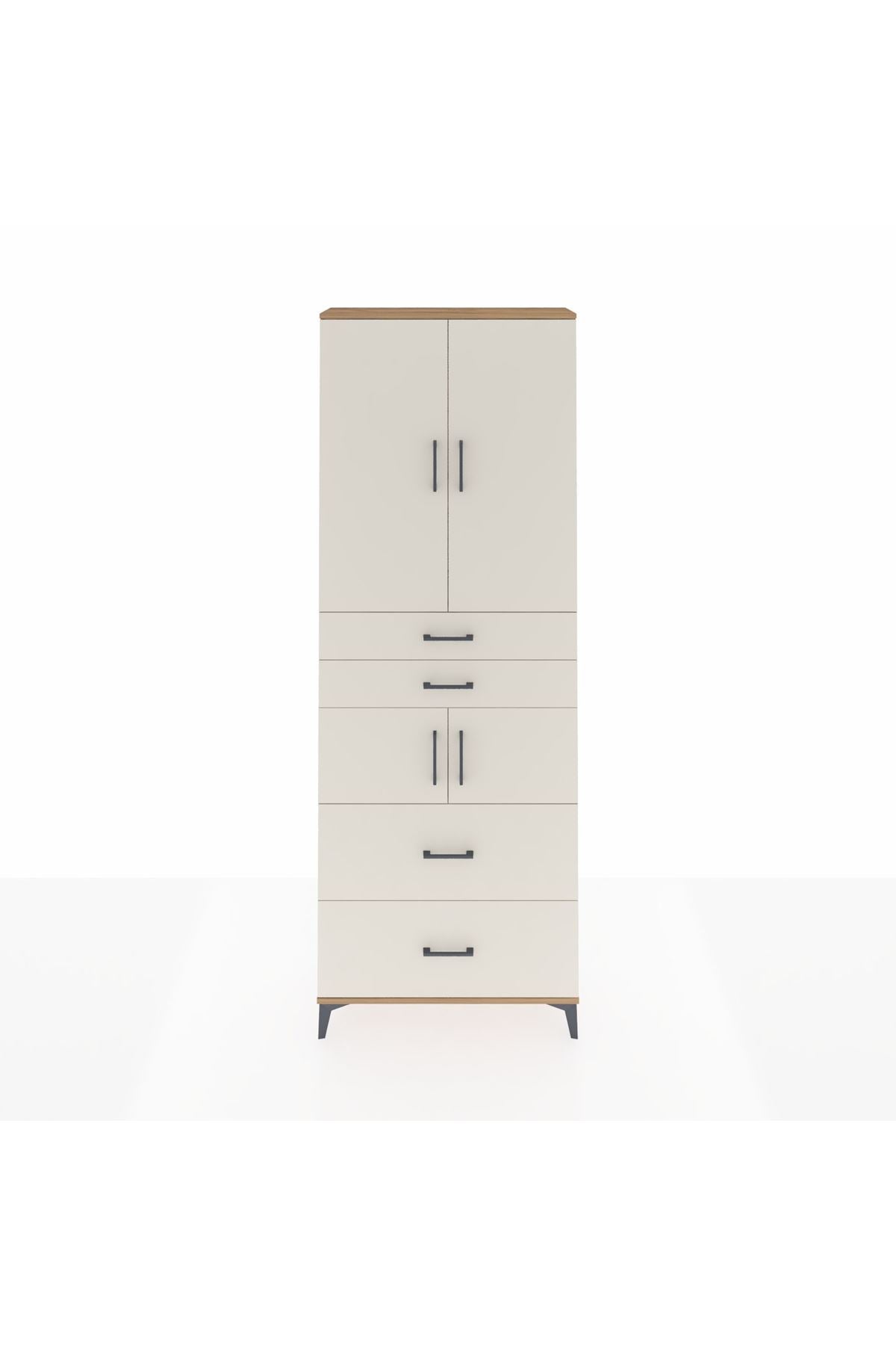 Arges Dolap 4 Raflı 4 Çekmeceli 4 Kapaklı 88x30x243 - S33M137V7A
