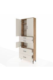 Arges Dolap 4 Raflı 4 Çekmeceli 4 Kapaklı 88x30x243 - S33M137V7A