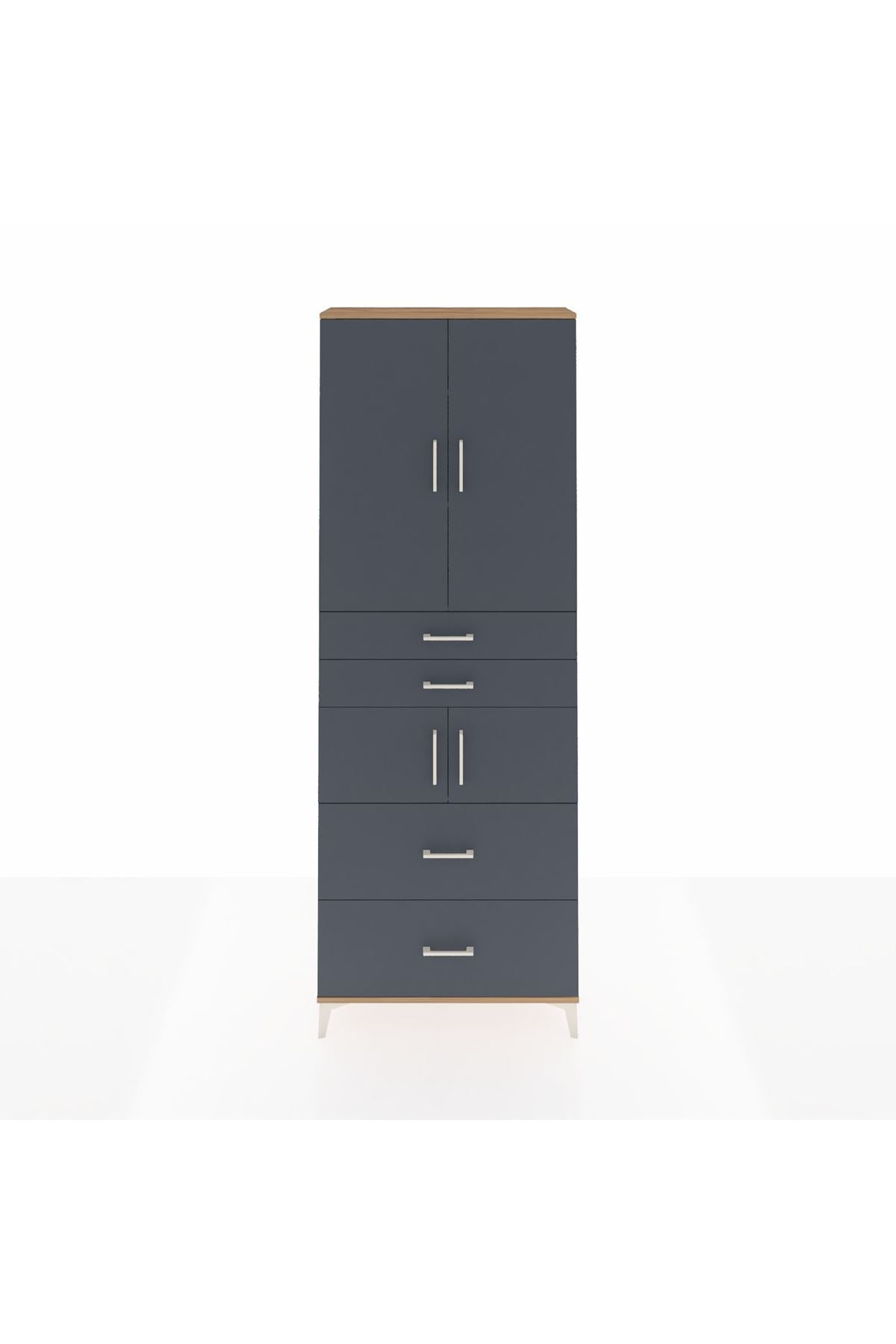 Arges Dolap 4 Raflı 4 Çekmeceli 4 Kapaklı 88x30x243 - S33M137V8A