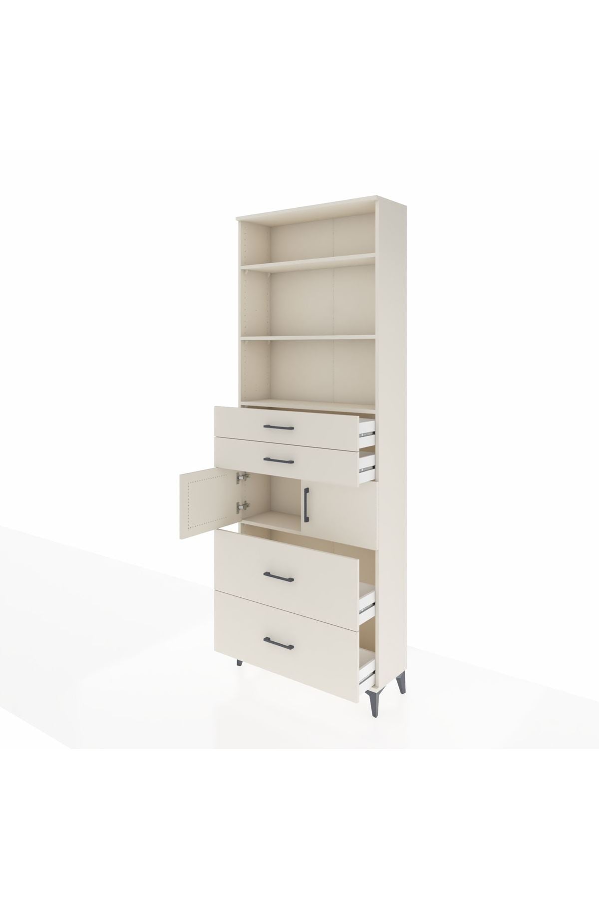 Arges Dolap 4 Raflı 4 Çekmeceli 2 Kapaklı 88x30x243 - S33M138V1A