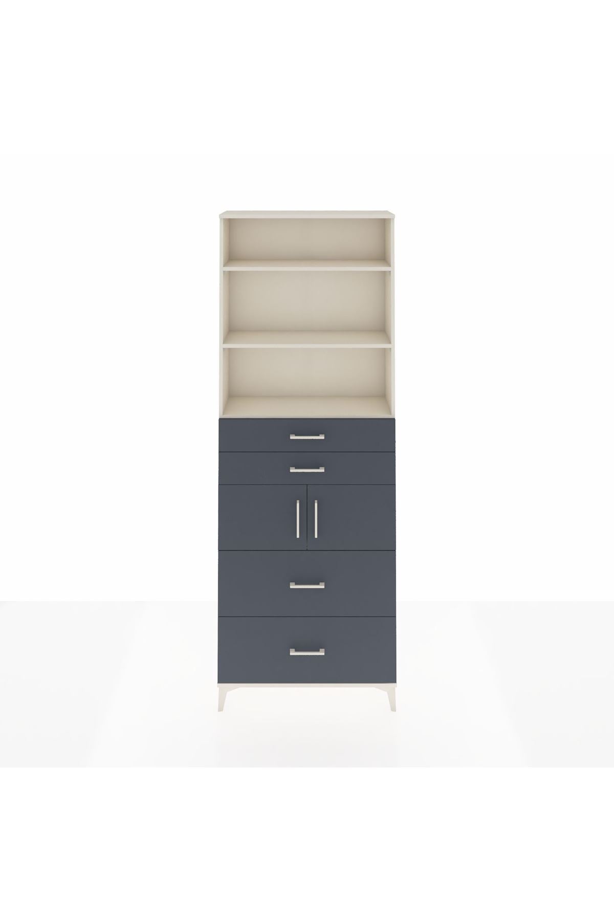 Arges Dolap 4 Raflı 4 Çekmeceli 2 Kapaklı 88x30x243 - S33M138V2A