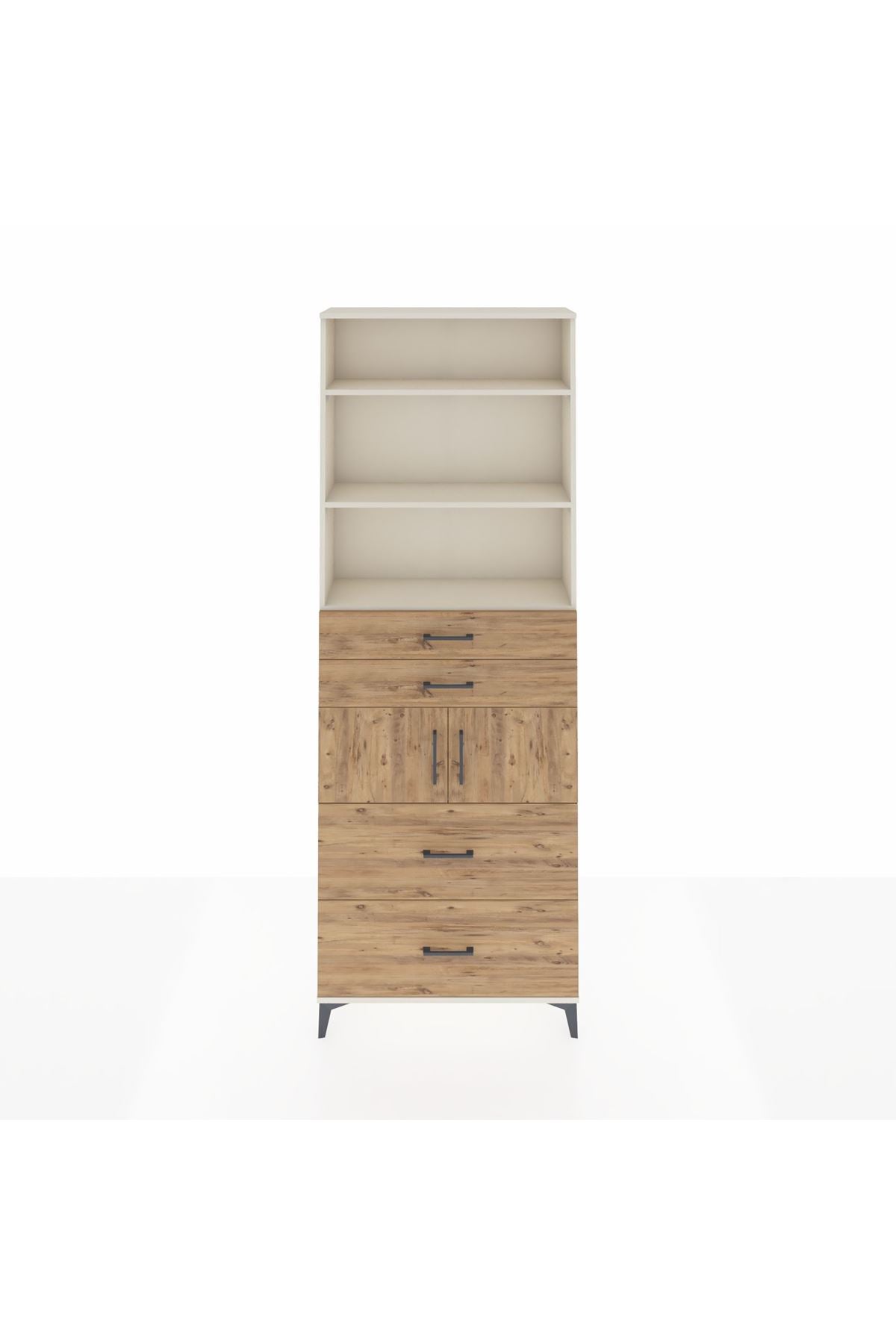 Arges Dolap 4 Raflı 4 Çekmeceli 2 Kapaklı 88x30x243 - S33M138V3A