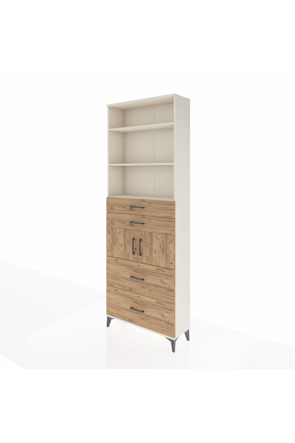 Arges Dolap 4 Raflı 4 Çekmeceli 2 Kapaklı 88x30x243 - S33M138V3A
