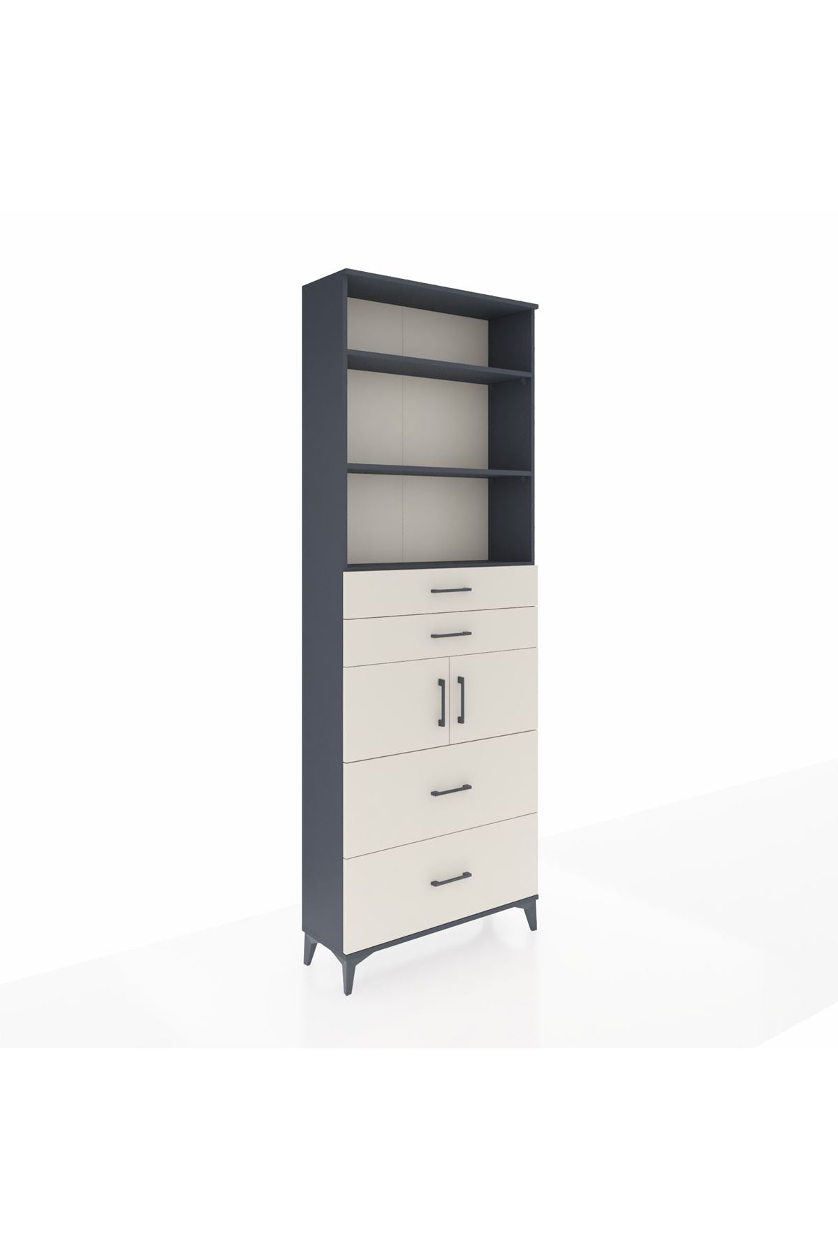 Arges Dolap 4 Raflı 4 Çekmeceli 2 Kapaklı 88x30x243 - S33M138V4A