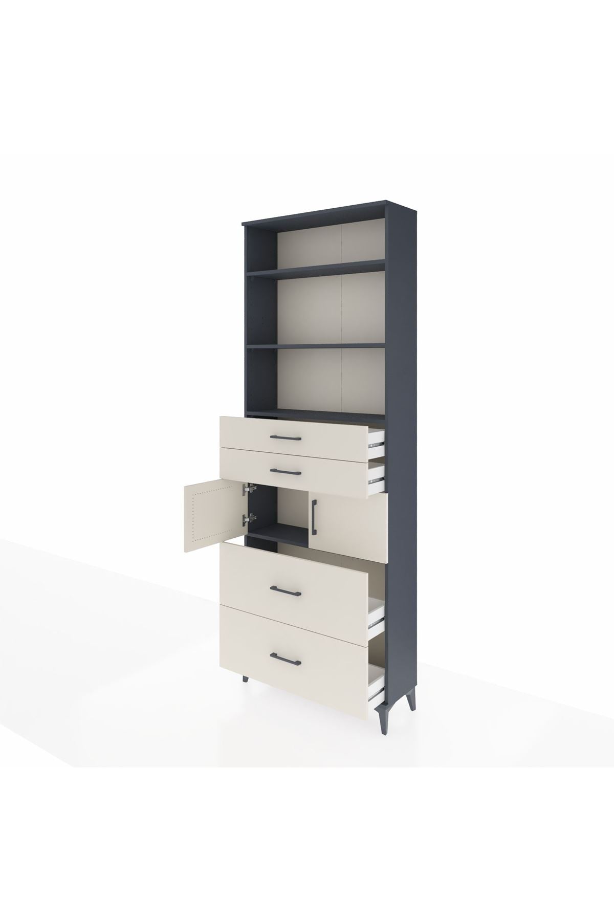 Arges Dolap 4 Raflı 4 Çekmeceli 2 Kapaklı 88x30x243 - S33M138V4A