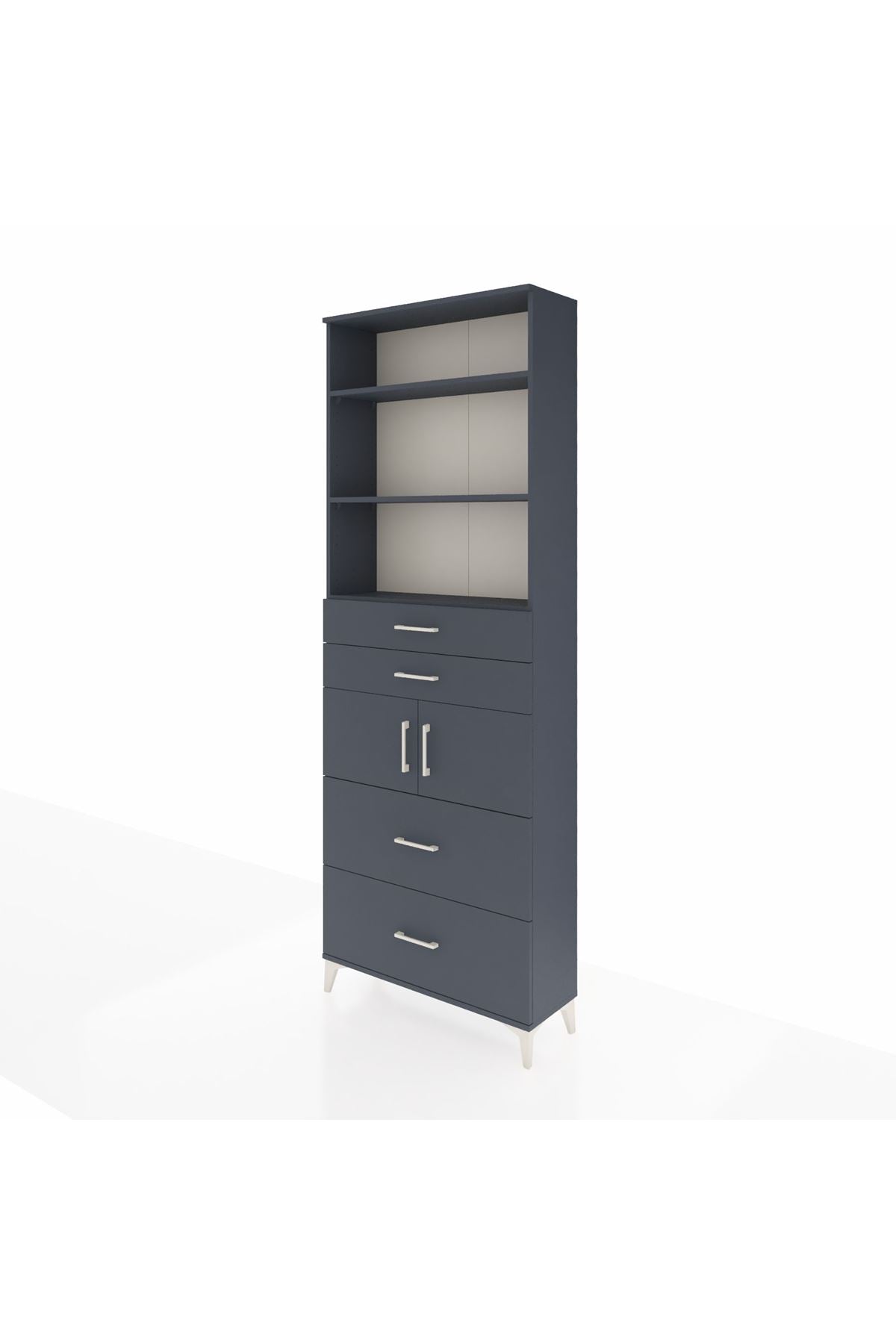 Arges Dolap 4 Raflı 4 Çekmeceli 2 Kapaklı 88x30x243 - S33M138V5A