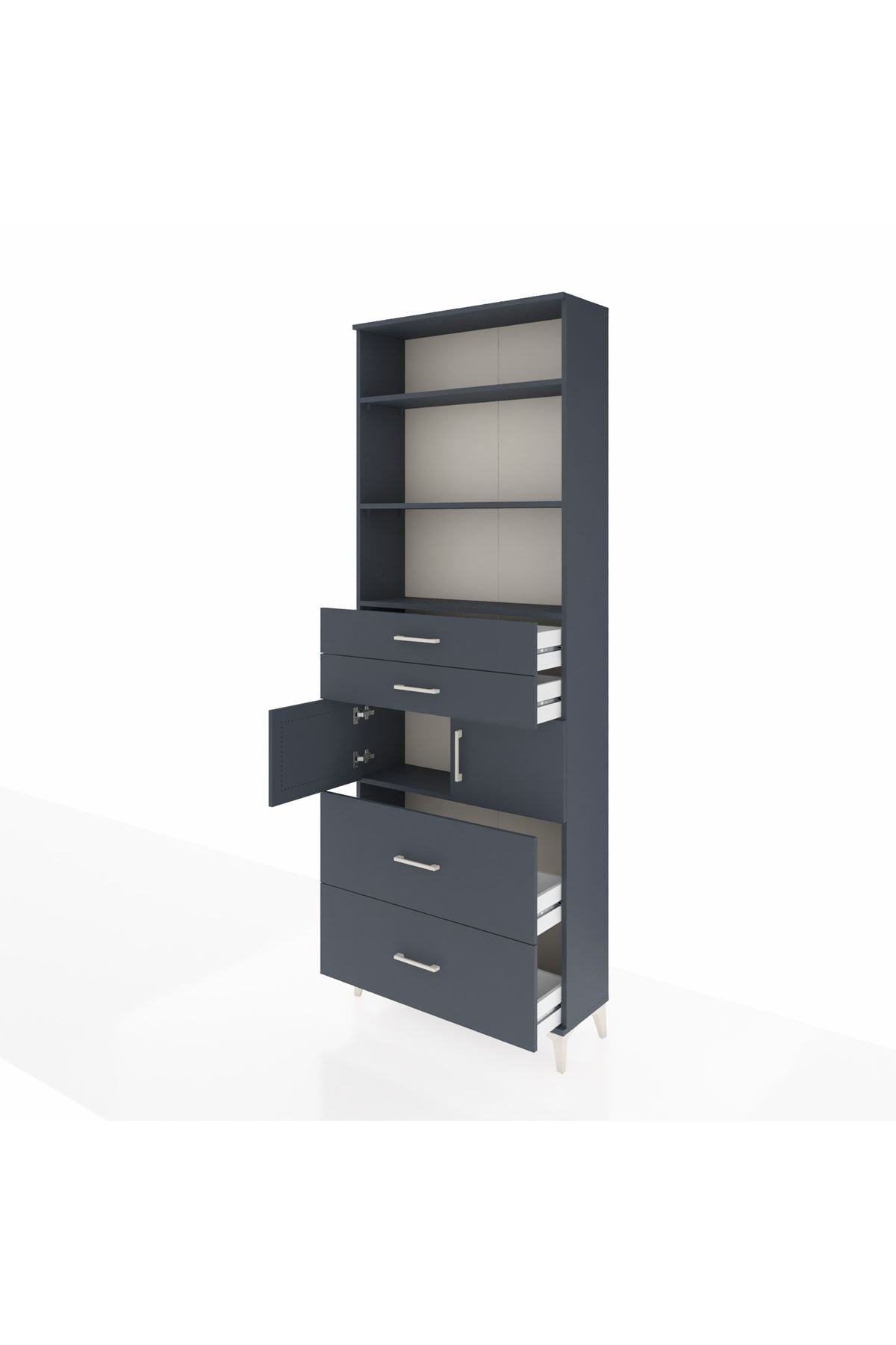 Arges Dolap 4 Raflı 4 Çekmeceli 2 Kapaklı 88x30x243 - S33M138V5A