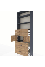 Arges Dolap 4 Raflı 4 Çekmeceli 2 Kapaklı 88x30x243 - S33M138V6A