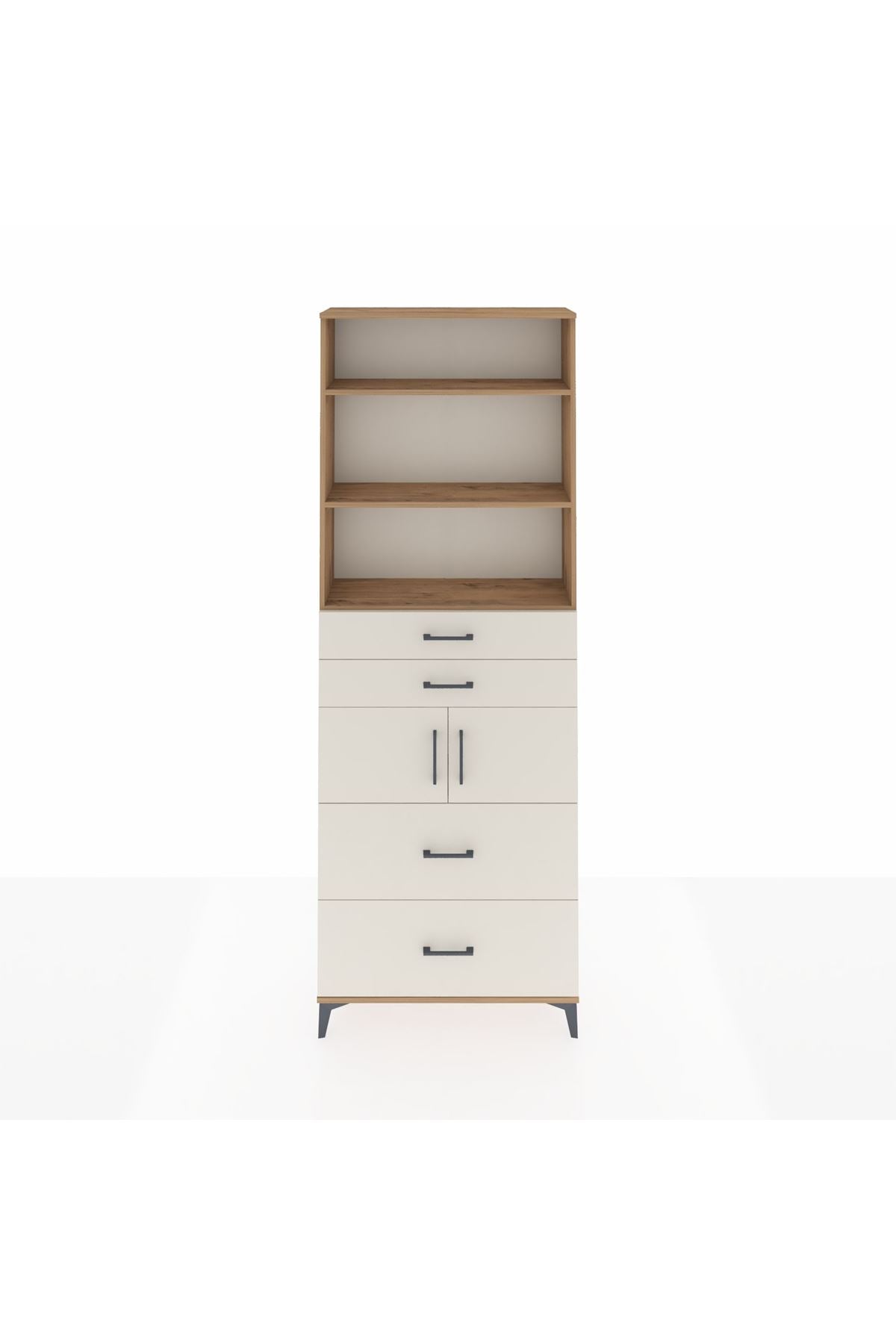 Arges Dolap 4 Raflı 4 Çekmeceli 2 Kapaklı 88x30x243 - S33M138V7A