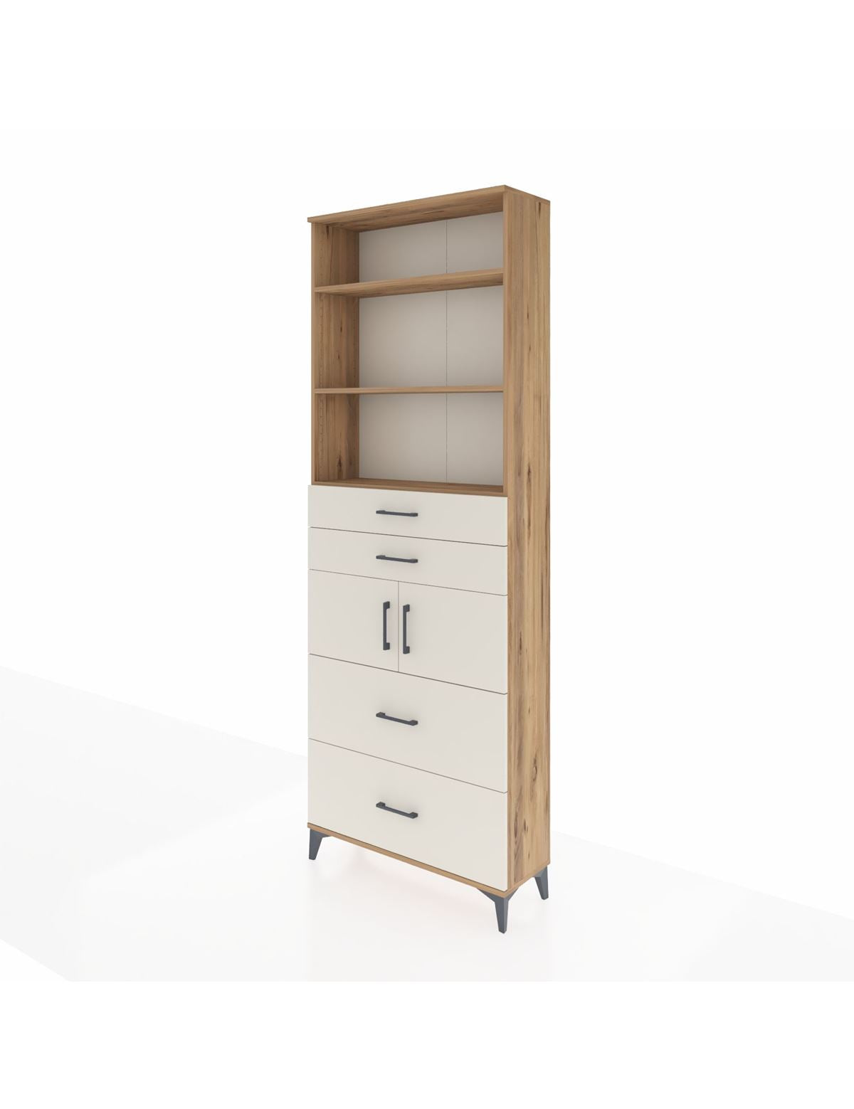 Arges Dolap 4 Raflı 4 Çekmeceli 2 Kapaklı 88x30x243 - S33M138V7A