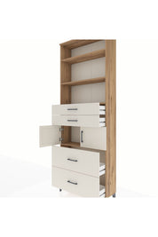 Arges Dolap 4 Raflı 4 Çekmeceli 2 Kapaklı 88x30x243 - S33M138V7A
