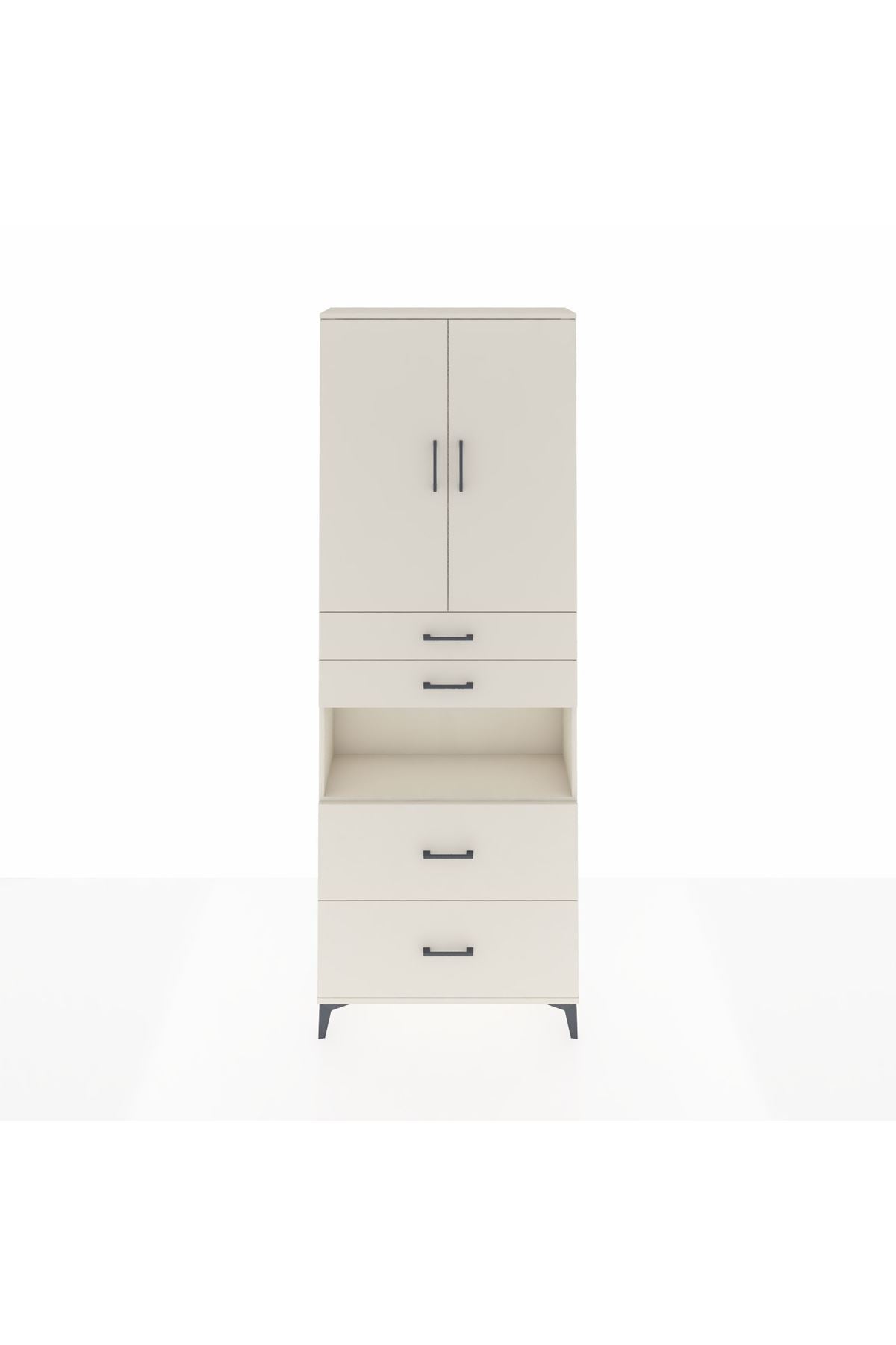 Arges Dolap 4 Raflı 4 Çekmeceli 2 Kapaklı 88x30x243 - S33M139V1A