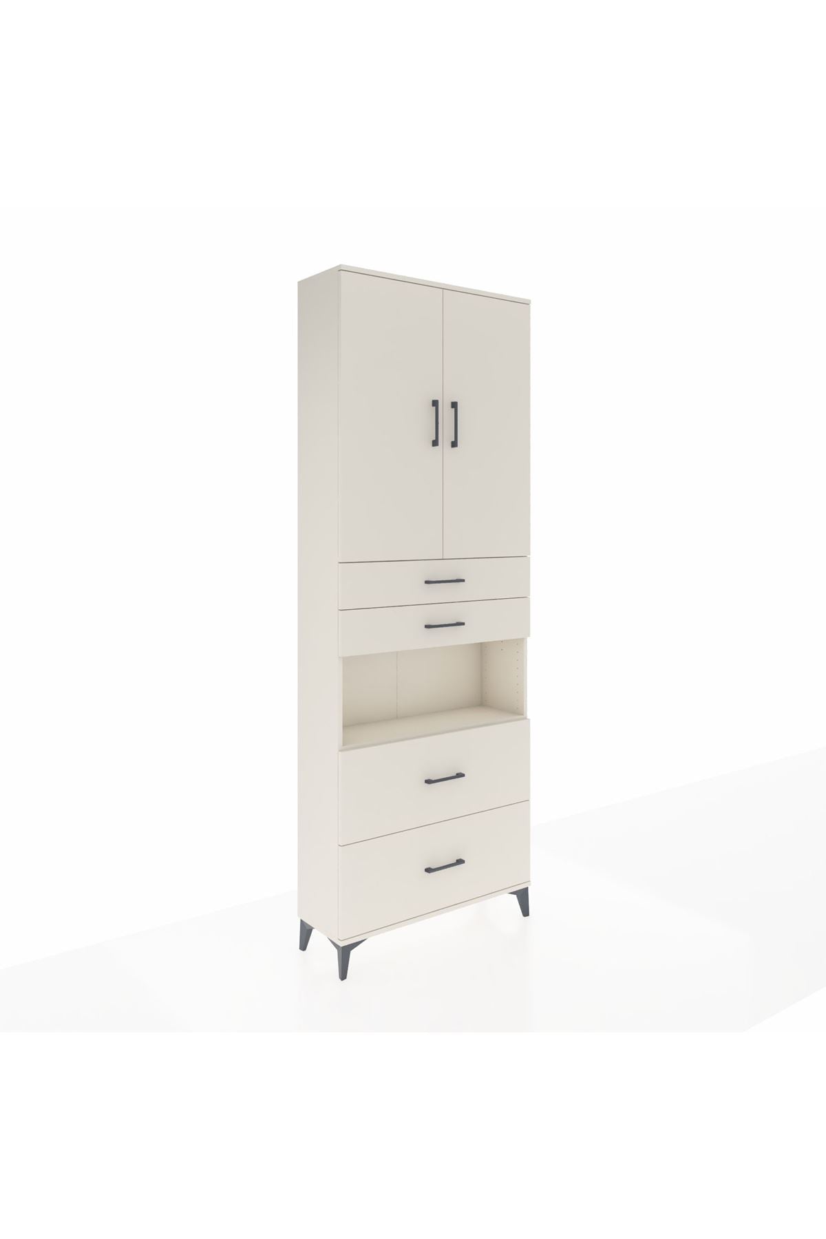 Arges Dolap 4 Raflı 4 Çekmeceli 2 Kapaklı 88x30x243 - S33M139V1A