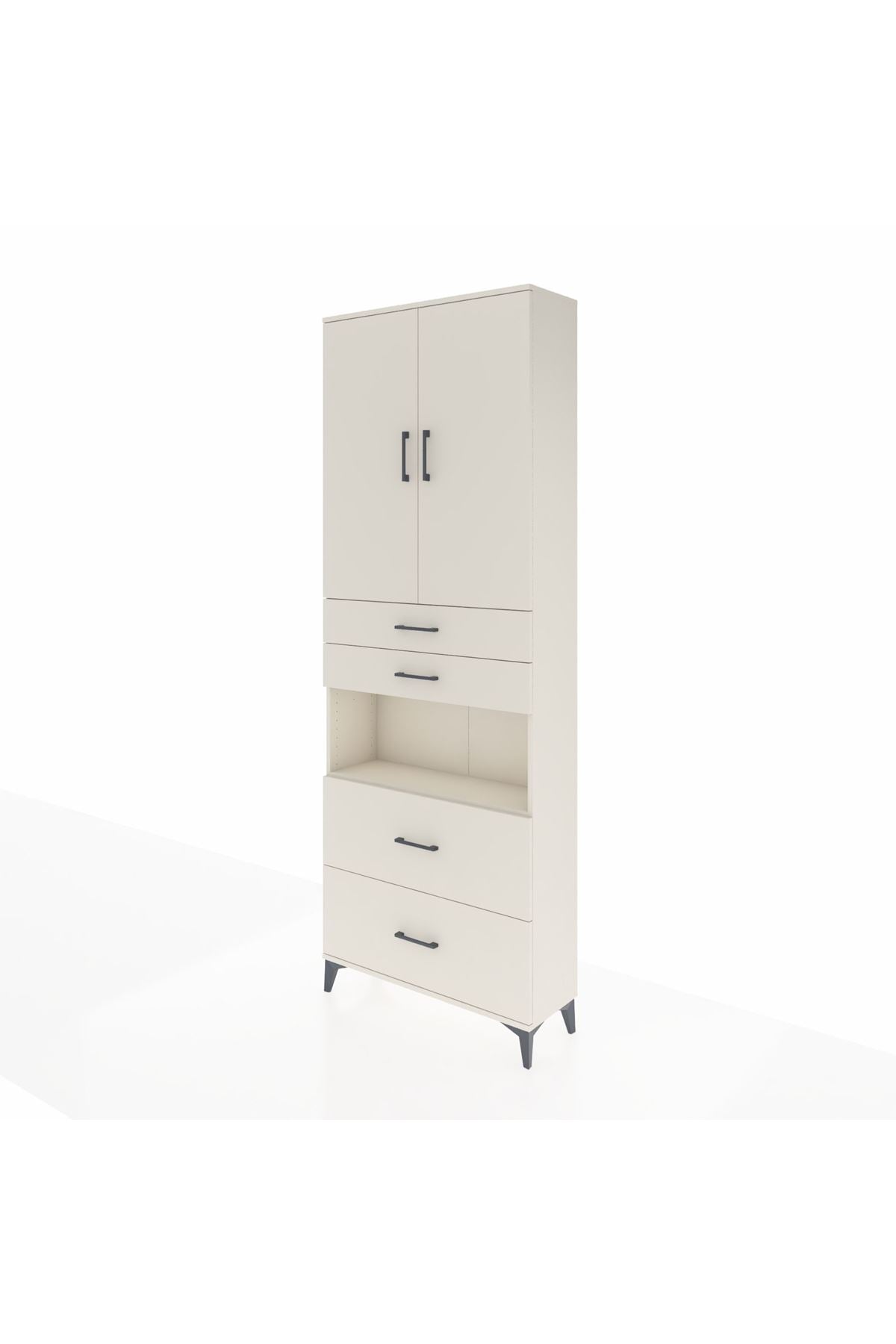 Arges Dolap 4 Raflı 4 Çekmeceli 2 Kapaklı 88x30x243 - S33M139V1A