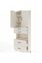 Arges Dolap 4 Raflı 4 Çekmeceli 2 Kapaklı 88x30x243 - S33M139V1A