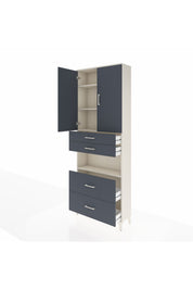 Arges Dolap 4 Raflı 4 Çekmeceli 2 Kapaklı 88x30x243 - S33M139V2A