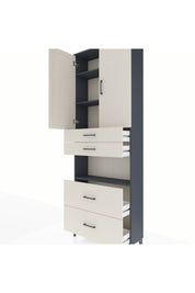 Arges Dolap 4 Raflı 4 Çekmeceli 2 Kapaklı 88x30x243 - S33M139V4A