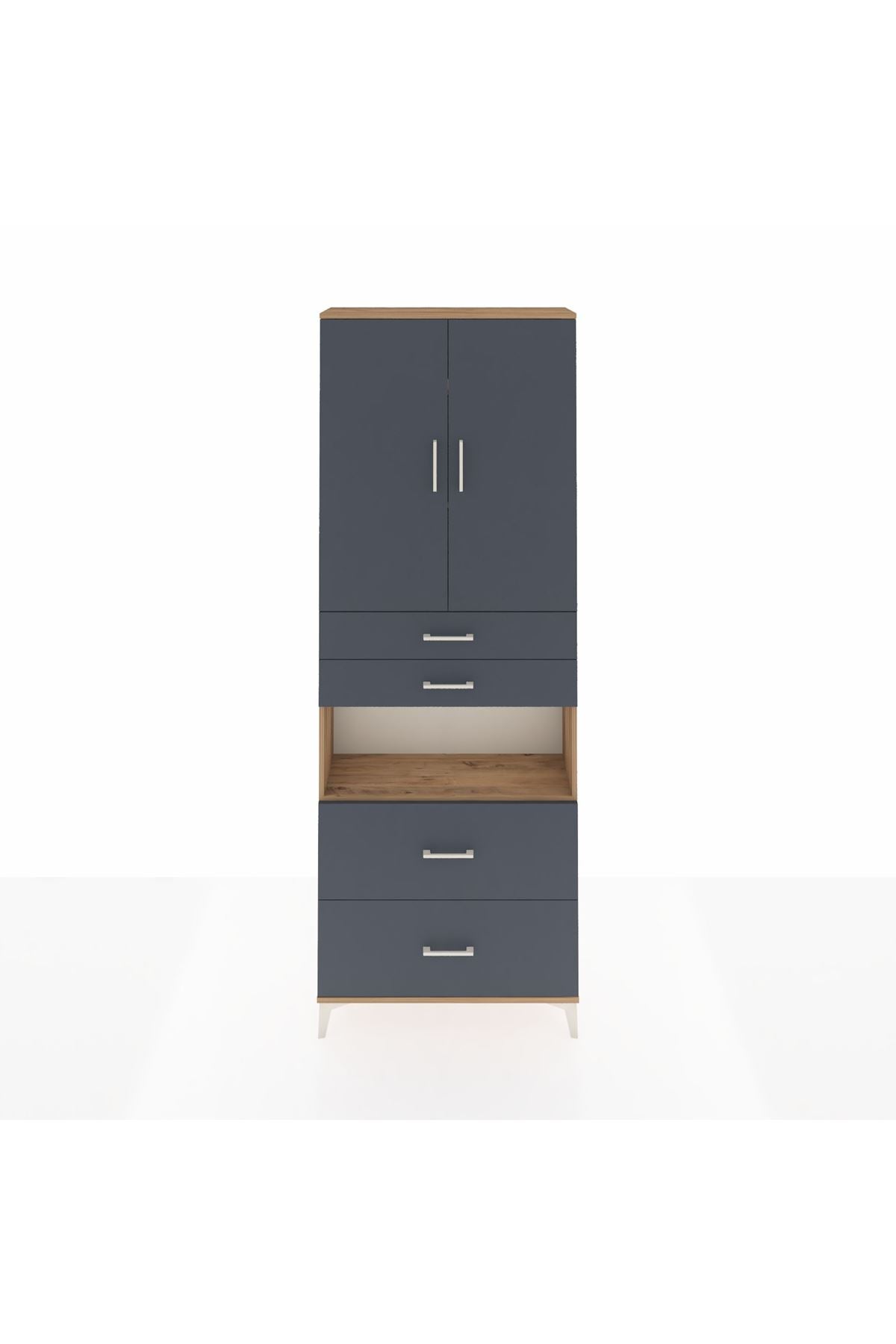Arges Dolap 4 Raflı 4 Çekmeceli 2 Kapaklı 88x30x243 - S33M139V8A