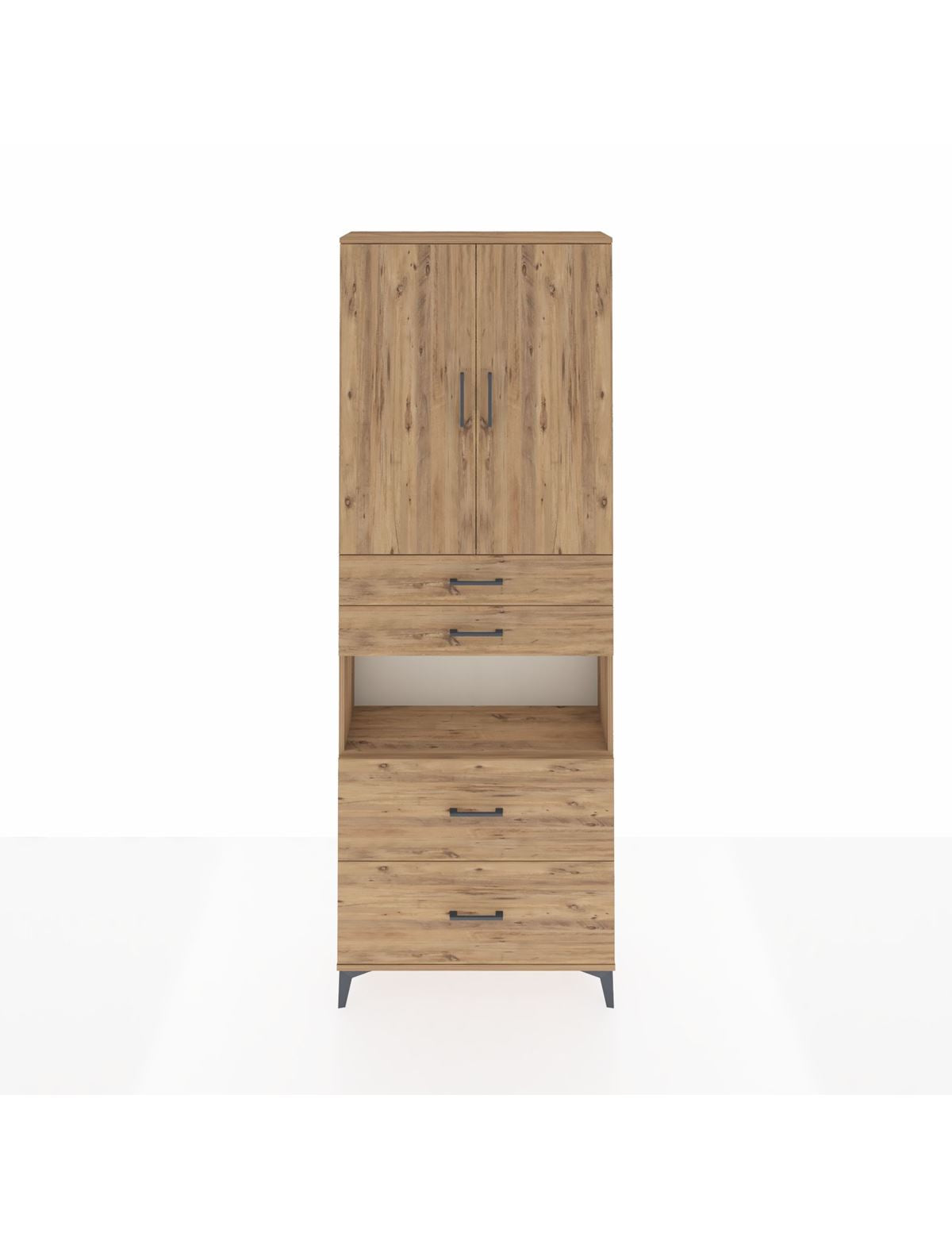 Arges Dolap 4 Raflı 4 Çekmeceli 2 Kapaklı 88x30x243 - S33M139V9A