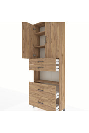 Arges Dolap 4 Raflı 4 Çekmeceli 2 Kapaklı 88x30x243 - S33M139V9A