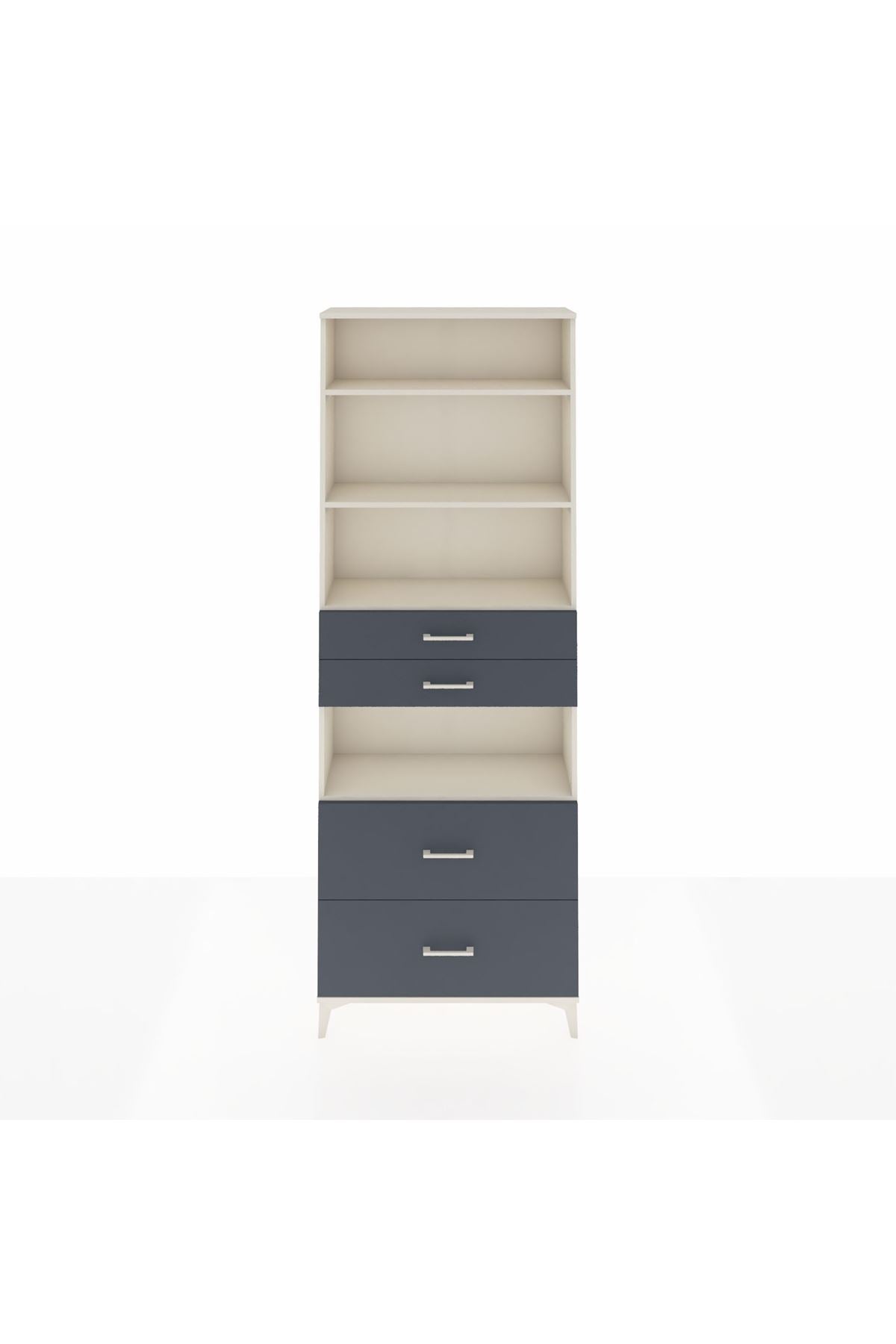 Arges Dolap 4 Raflı 4 Çekmeceli 88x30x243 - S33M140V2A