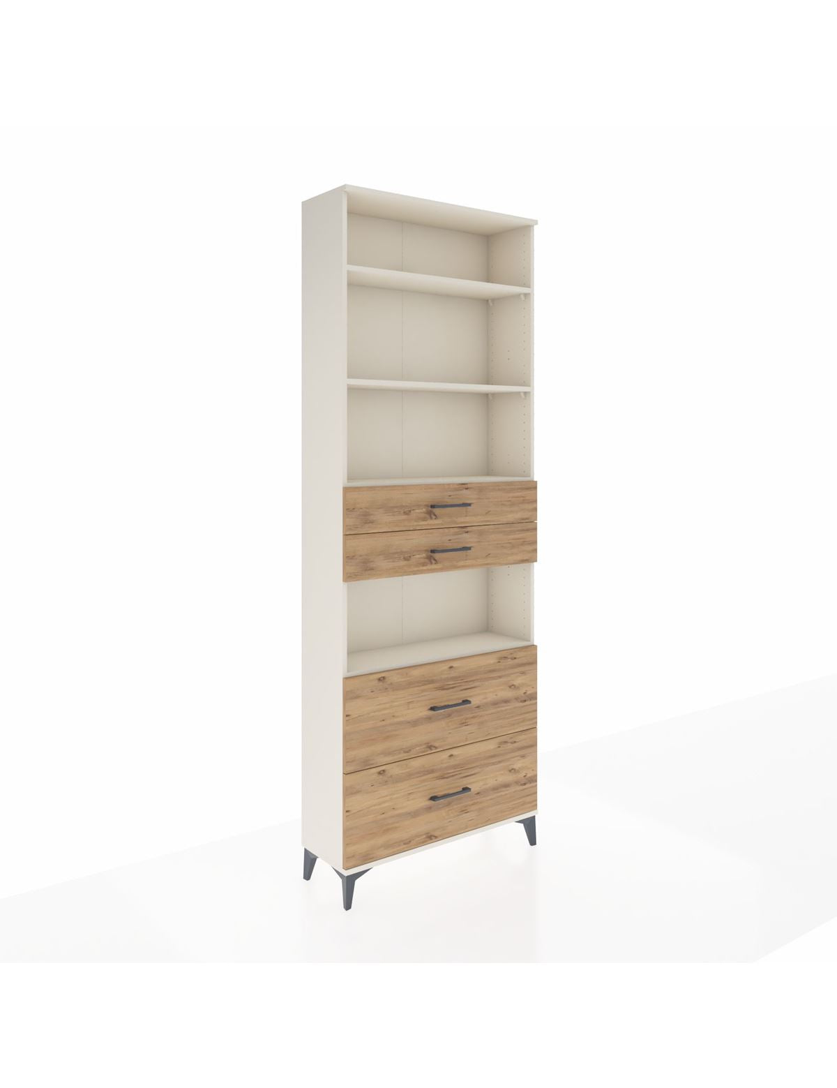 Arges Dolap 4 Raflı 4 Çekmeceli 88x30x243 - S33M140V3A
