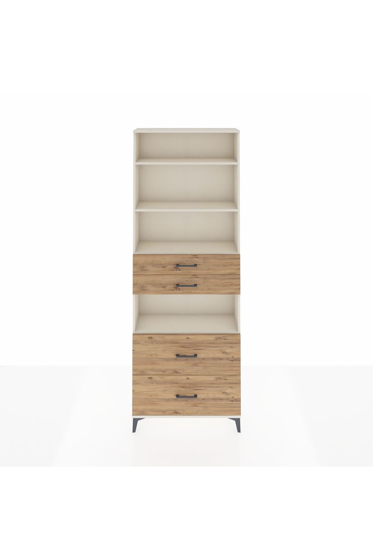 Arges Dolap 4 Raflı 4 Çekmeceli 88x30x243 - S33M140V3A