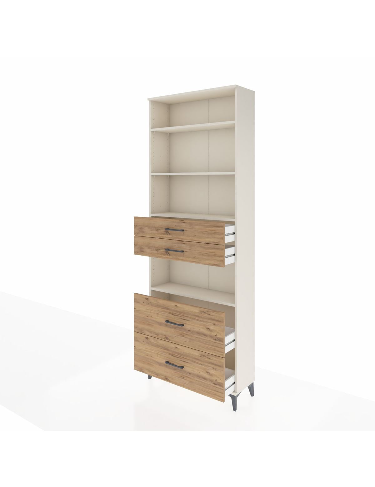 Arges Dolap 4 Raflı 4 Çekmeceli 88x30x243 - S33M140V3A