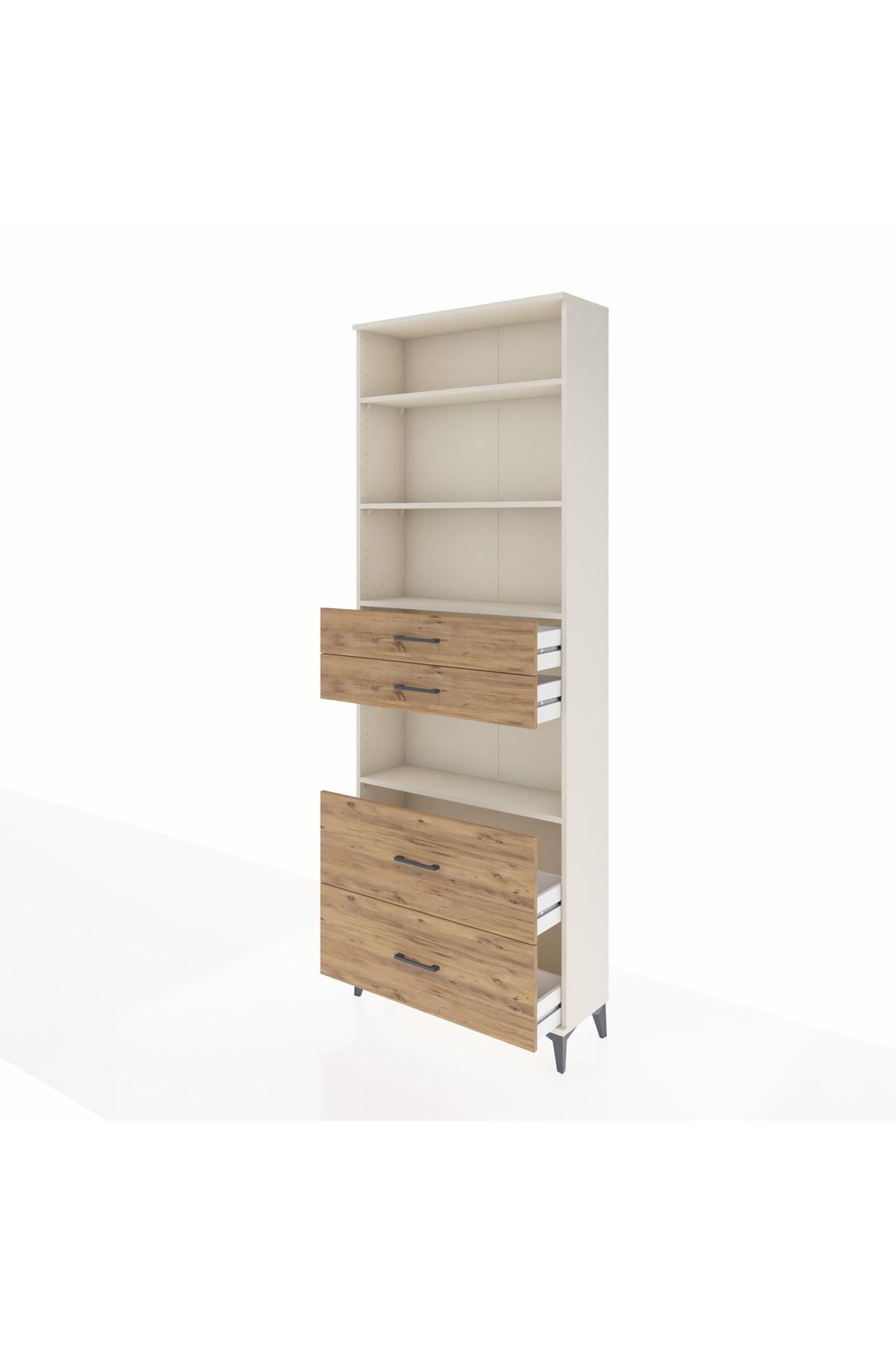 Arges Dolap 4 Raflı 4 Çekmeceli 88x30x243 - S33M140V3A