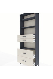 Arges Dolap 4 Raflı 4 Çekmeceli 88x30x243 - S33M140V4A
