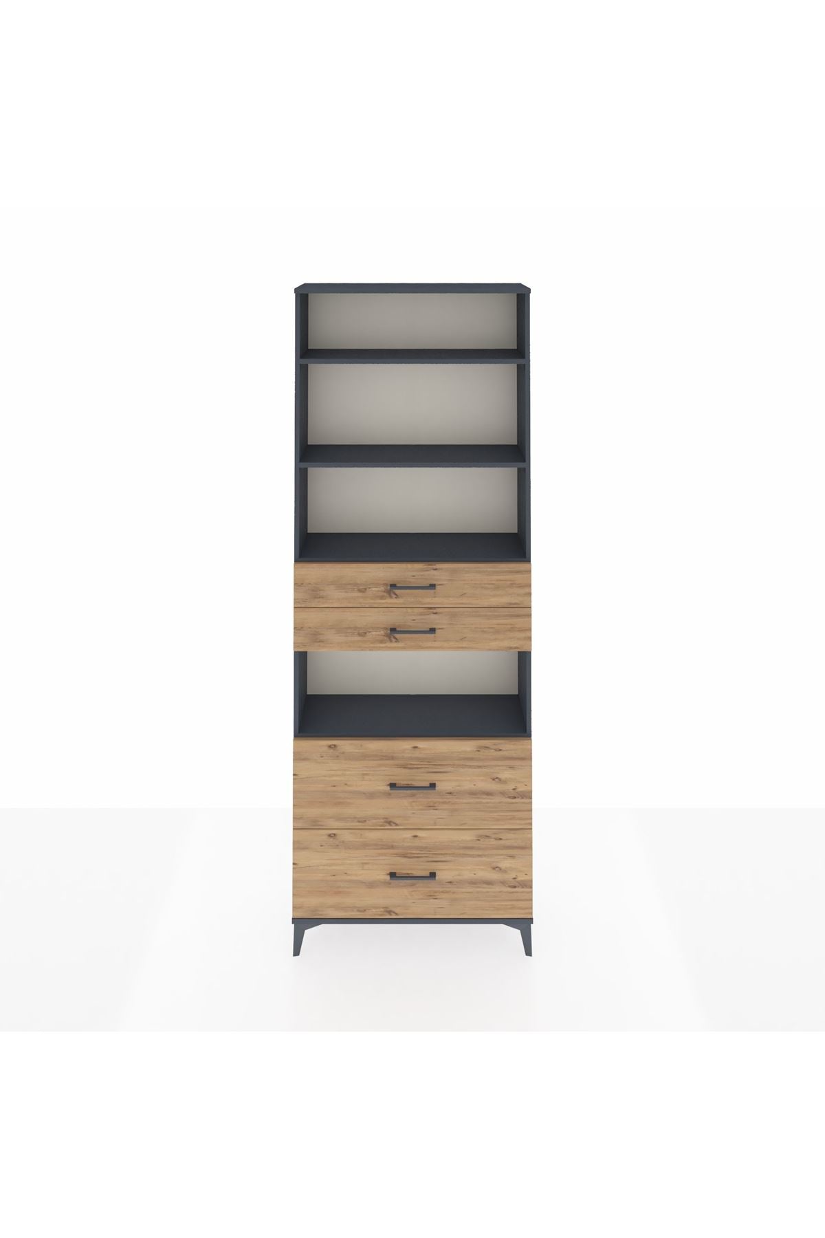 Arges Dolap 4 Raflı 4 Çekmeceli 88x30x243 - S33M140V6A
