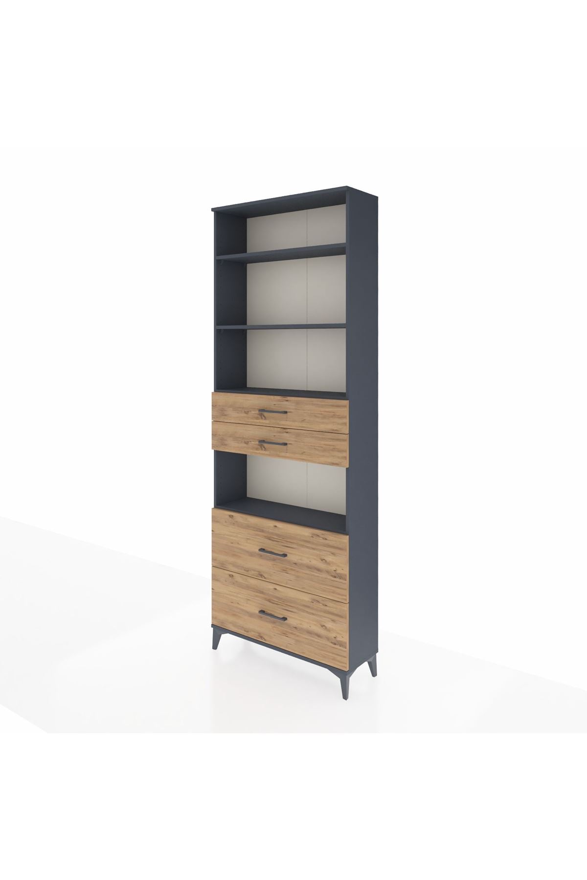 Arges Dolap 4 Raflı 4 Çekmeceli 88x30x243 - S33M140V6A