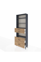 Arges Dolap 4 Raflı 4 Çekmeceli 88x30x243 - S33M140V6A