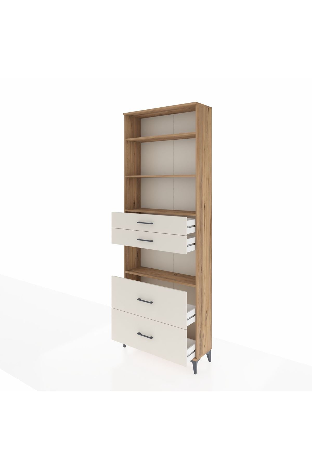 Arges Dolap 4 Raflı 4 Çekmeceli 88x30x243 - S33M140V7A