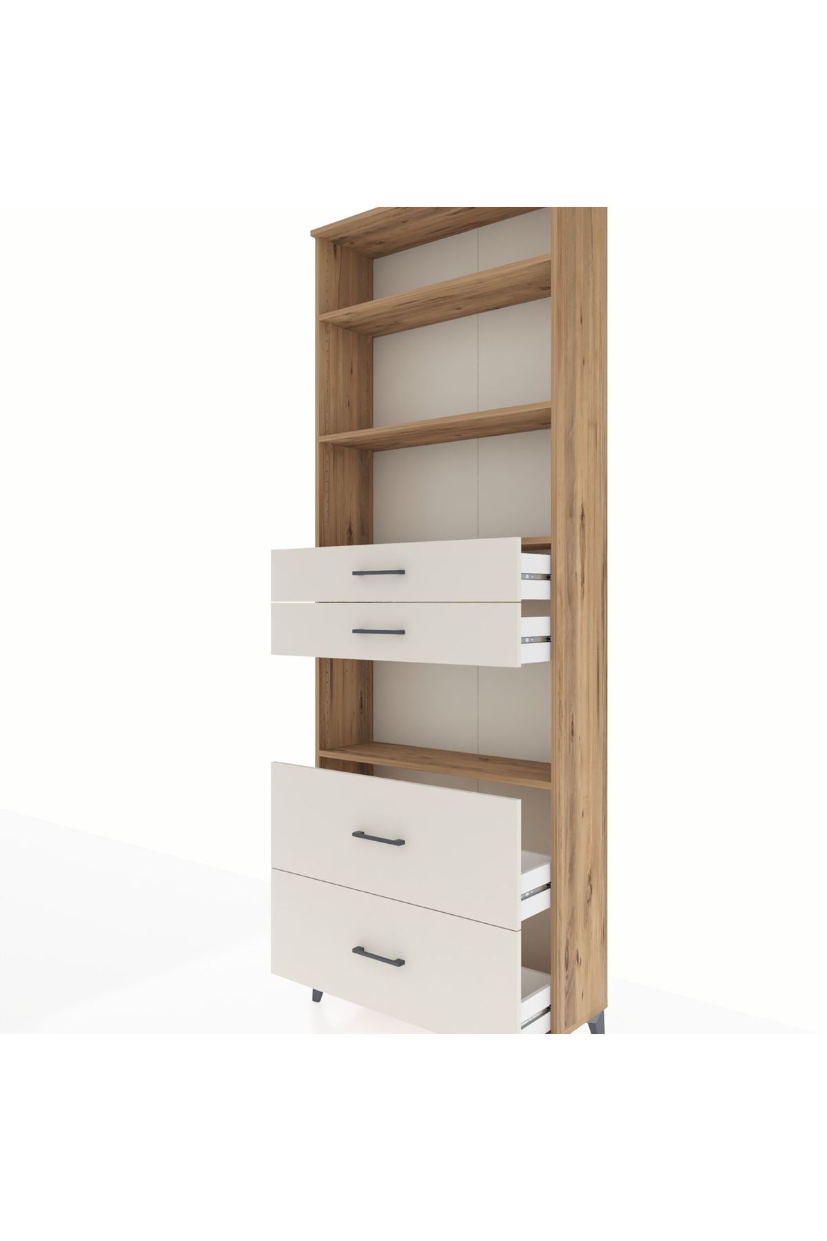 Arges Dolap 4 Raflı 4 Çekmeceli 88x30x243 - S33M140V7A