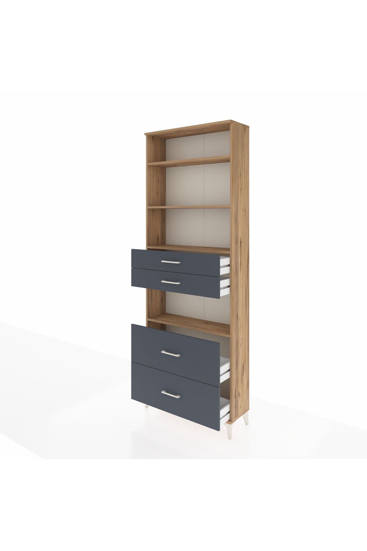 Arges Dolap 4 Raflı 4 Çekmeceli 88x30x243 - S33M140V8A