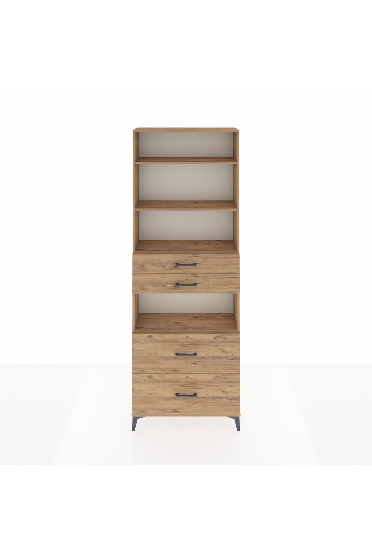 Arges Dolap 4 Raflı 4 Çekmeceli 88x30x243 - S33M140V9A