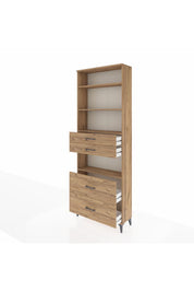 Arges Dolap 4 Raflı 4 Çekmeceli 88x30x243 - S33M140V9A