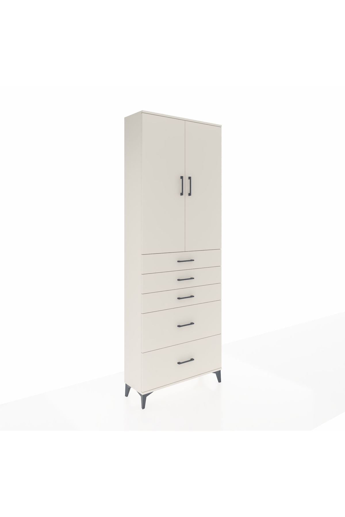 Arges Dolap 3 Raflı 5 Çekmeceli 2 Kapaklı 88x30x243 - S33M141V1A