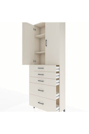 Arges Dolap 3 Raflı 5 Çekmeceli 2 Kapaklı 88x30x243 - S33M141V1A