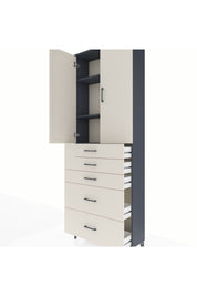 Arges Dolap 3 Raflı 5 Çekmeceli 2 Kapaklı 88x30x243 - S33M141V4A