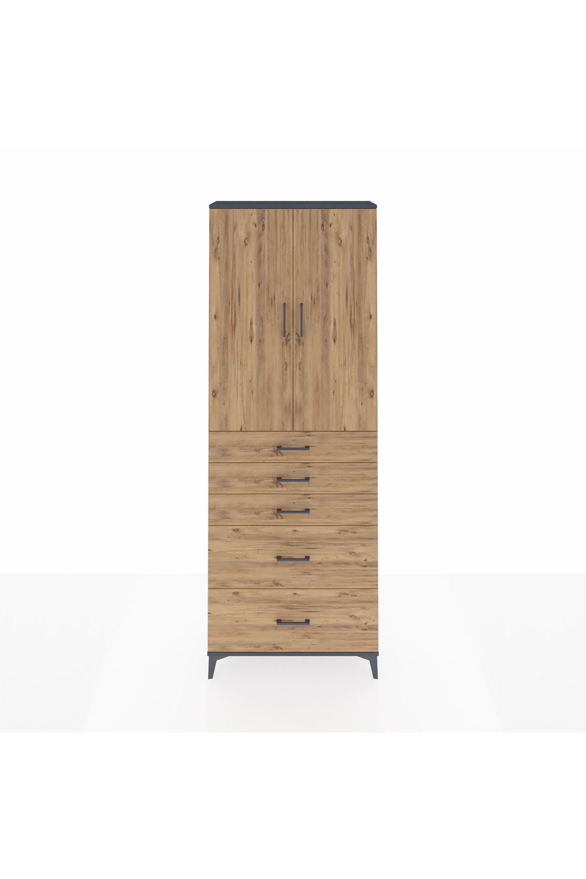 Arges Dolap 3 Raflı 5 Çekmeceli 2 Kapaklı 88x30x243 - S33M141V6A