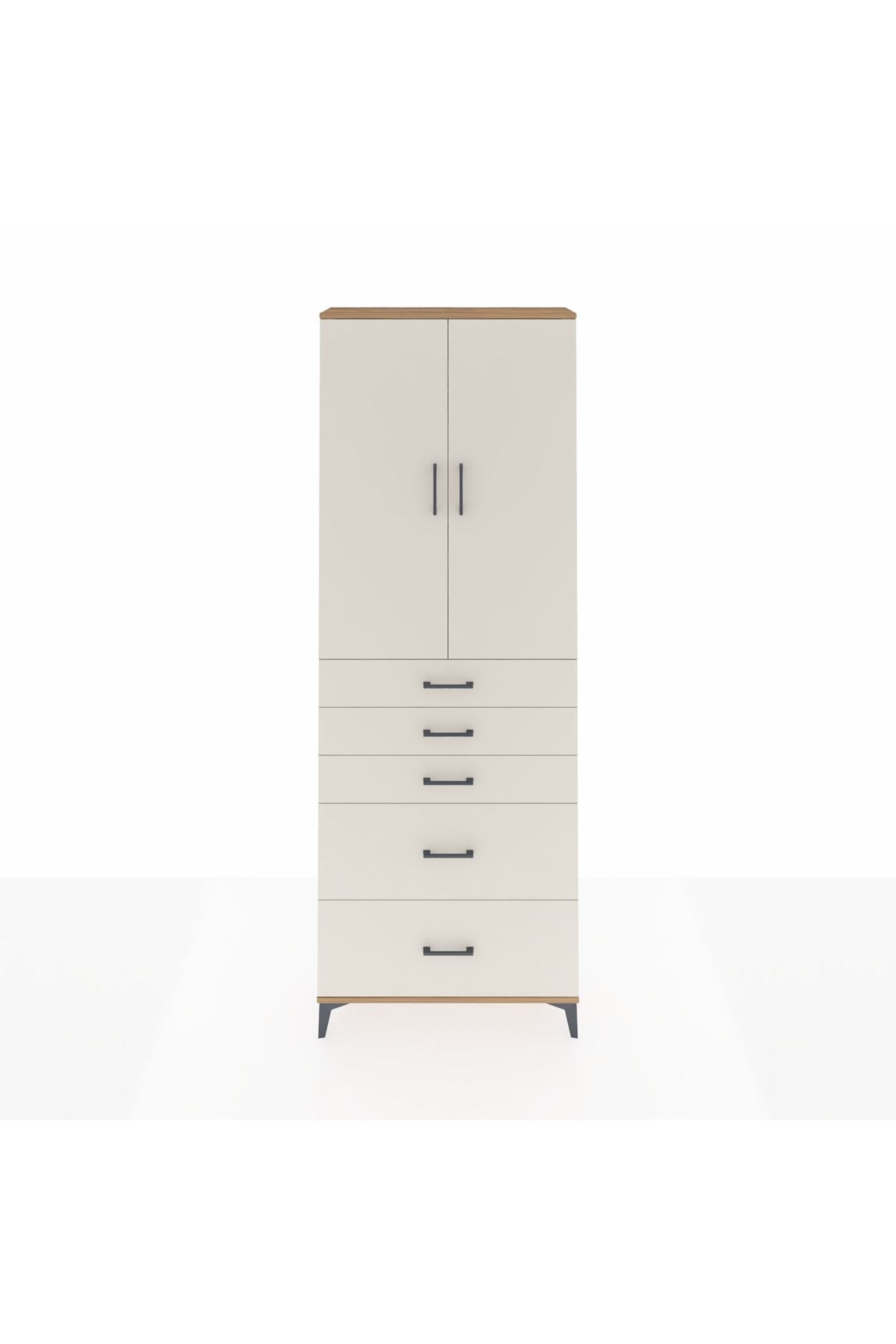 Arges Dolap 3 Raflı 5 Çekmeceli 2 Kapaklı 88x30x243 - S33M141V7A