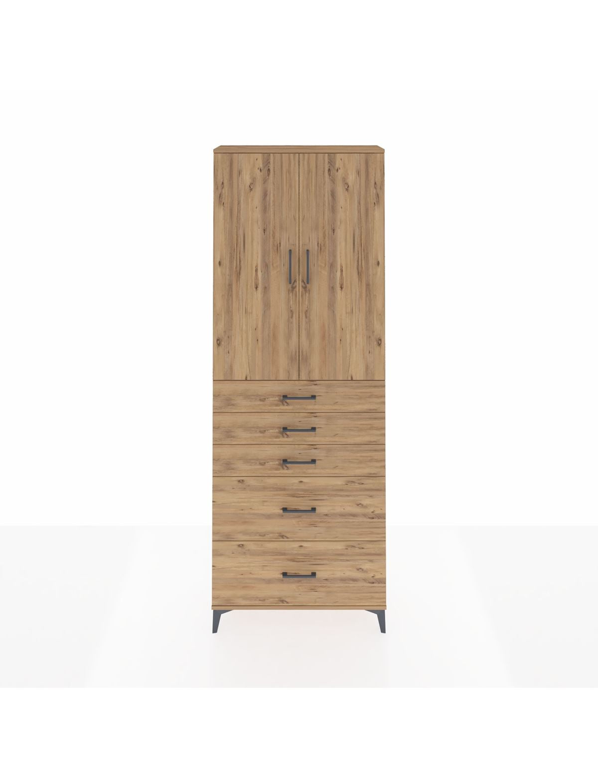 Arges Dolap 3 Raflı 5 Çekmeceli 2 Kapaklı 88x30x243 - S33M141V9A