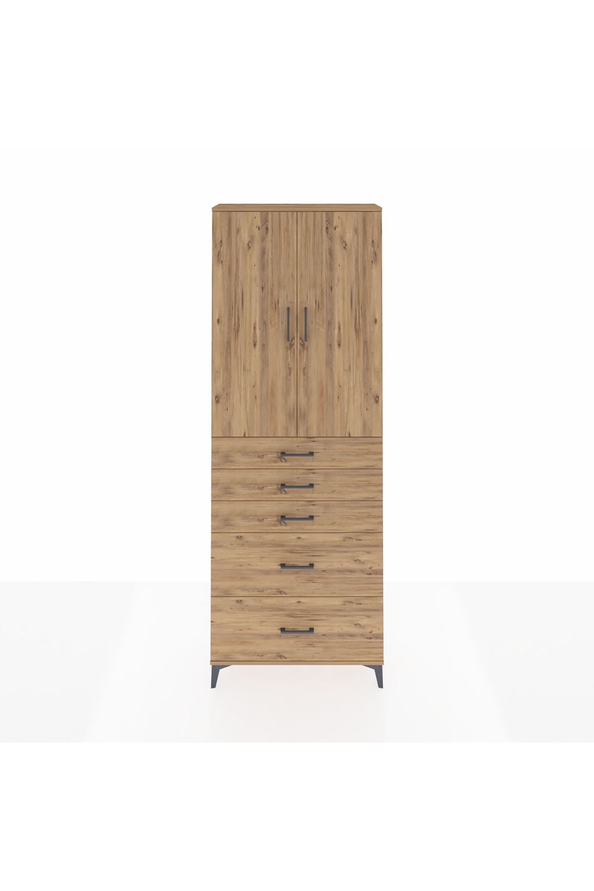 Arges Dolap 3 Raflı 5 Çekmeceli 2 Kapaklı 88x30x243 - S33M141V9A