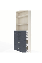 Arges Dolap 3 Raflı 5 Çekmeceli 88x30x243 - S33M142V2A